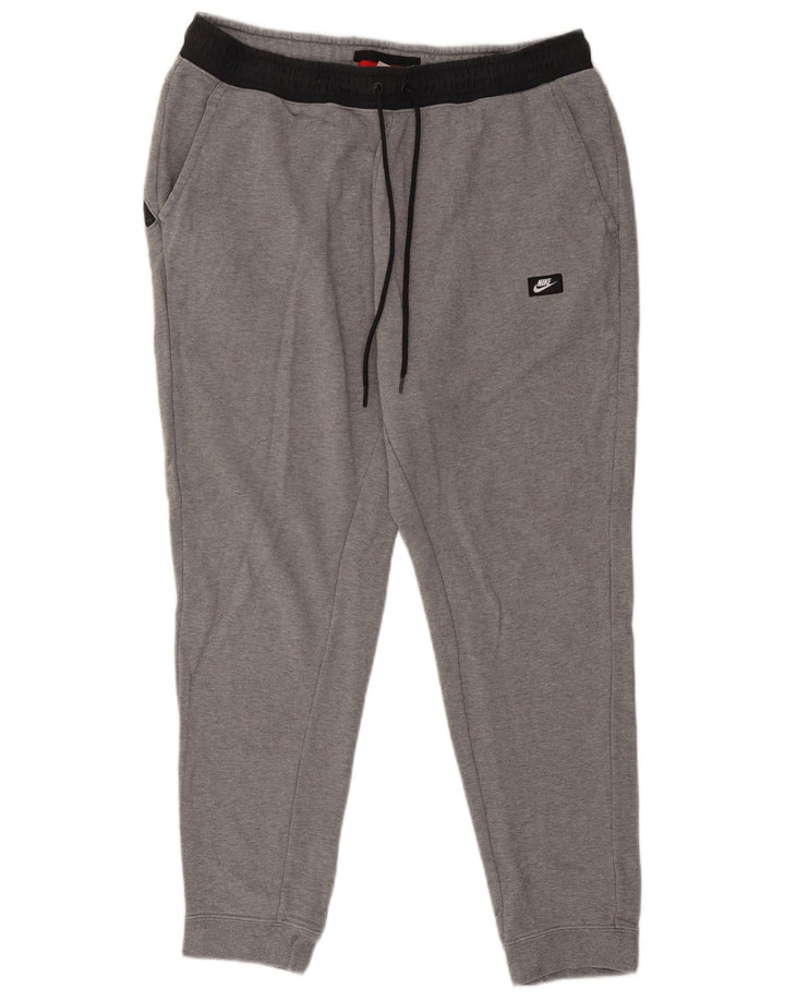 Calça de treino masculina Nike XL cinza colorblock algodão