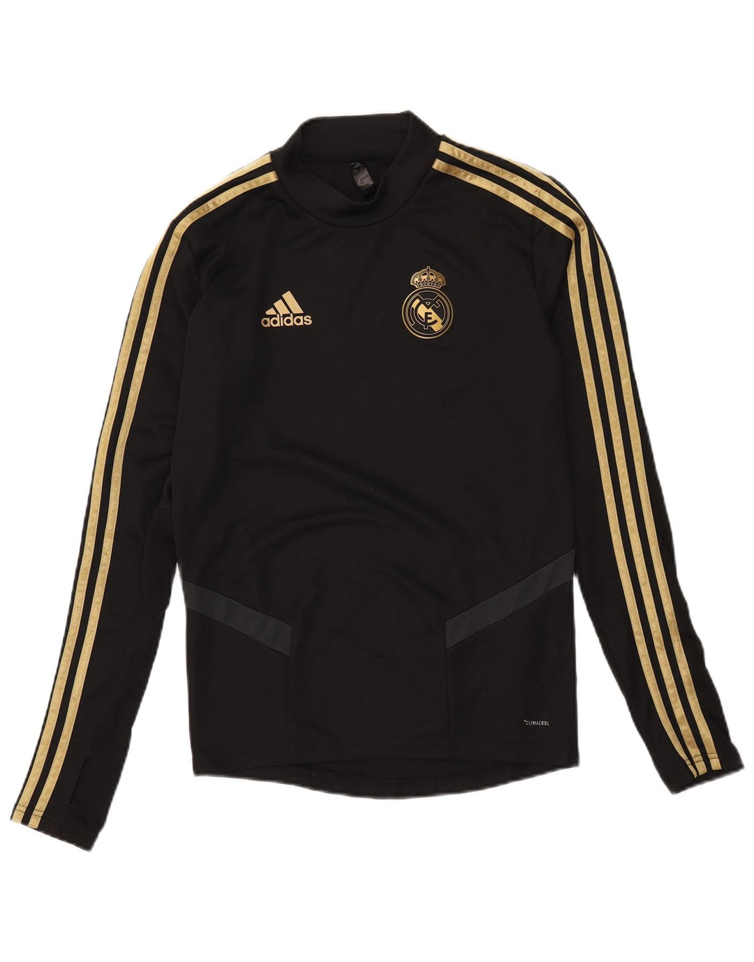 ADIDAS Mens Real Madrid Top Manga Longa XS Poliéster Preto