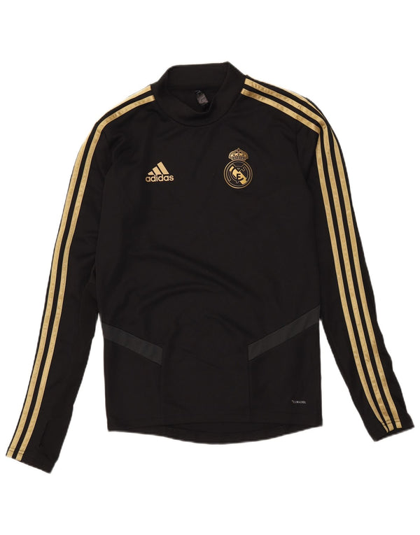 ADIDAS Mens Real Madrid Top Manga Longa XS Poliéster Preto