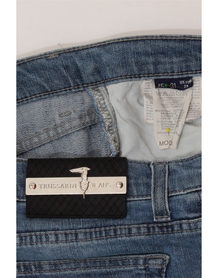Jeans retos femininos Trussardi W29 L29 algodão azul