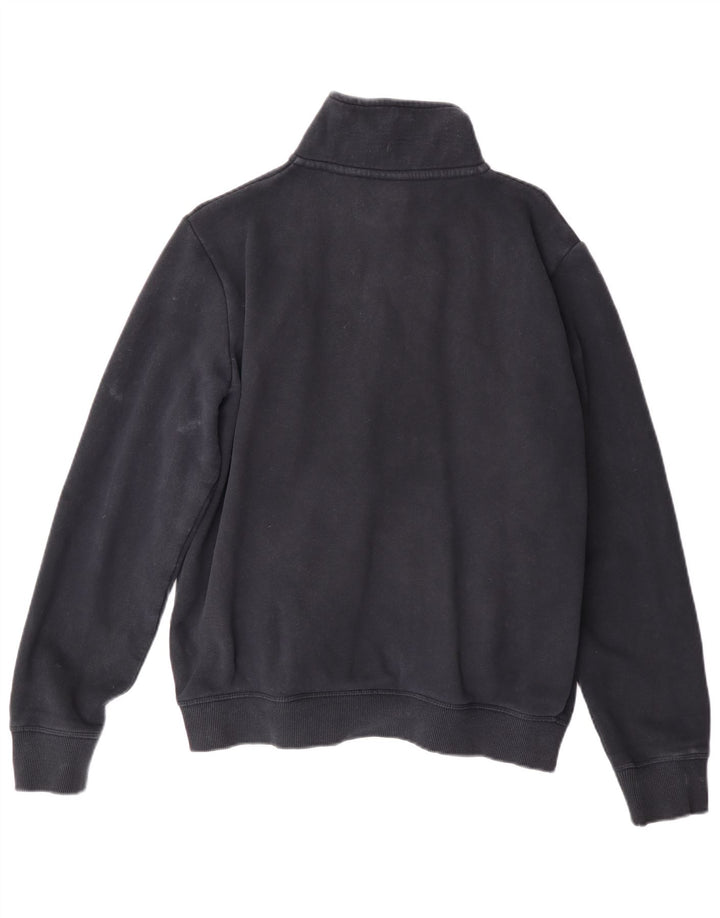 Jaqueta superior de agasalho feminino SUPERDRY Reino Unido 16 grande algodão azul marinho