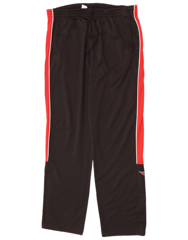 Calça de treino masculina Diadora UK 44 XL preto Colourblock poliéster