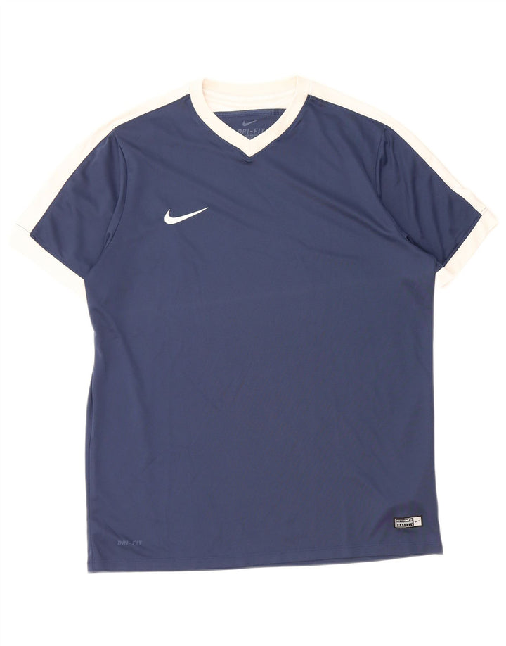 Camiseta Nike Masculina Dri Fit Top XL Azul Marinho Colourblock Poliéster