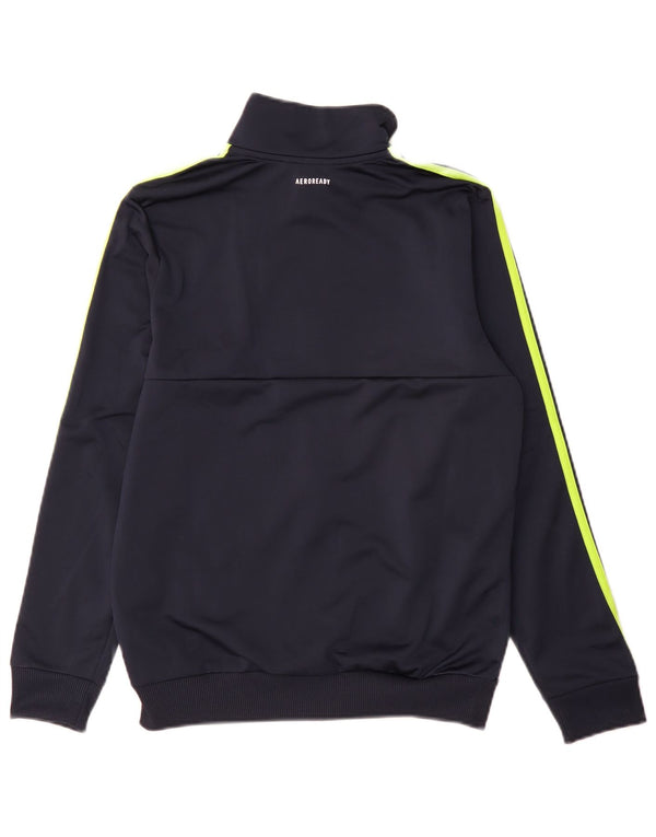 Casaco de treino Adidas Boys Aeroready Top 13-14 anos azul marinho poliéster