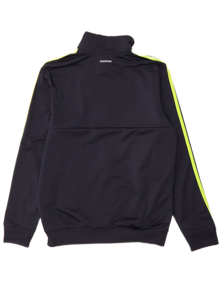 Casaco de treino Adidas Boys Aeroready Top 13-14 anos azul marinho poliéster