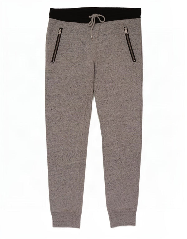 Calça de treino masculina Diesel Joggers grande algodão colorblock cinza