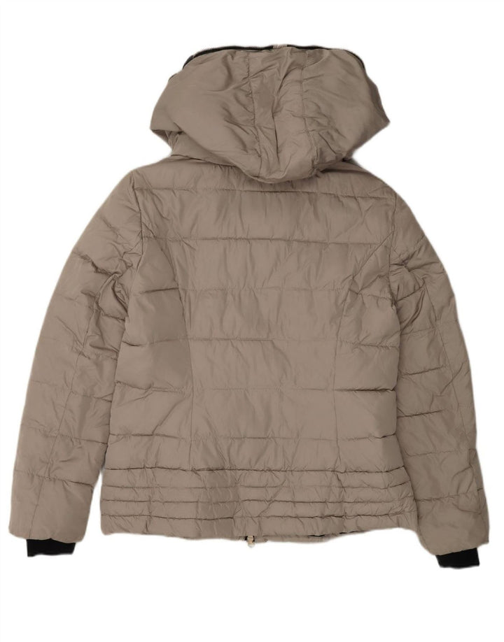 Jaqueta feminina acolchoada com capuz ELLESSE UK 18 XL poliéster cinza