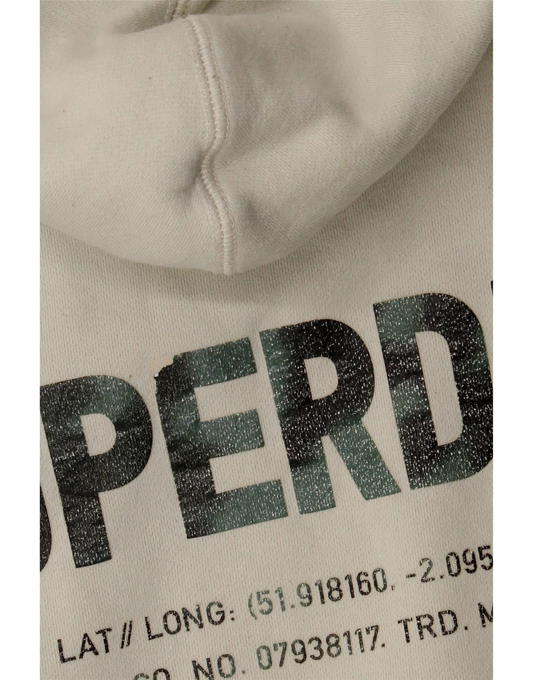Superdry Mens Graphic Hoodie Jumper Médio Algodão Branco
