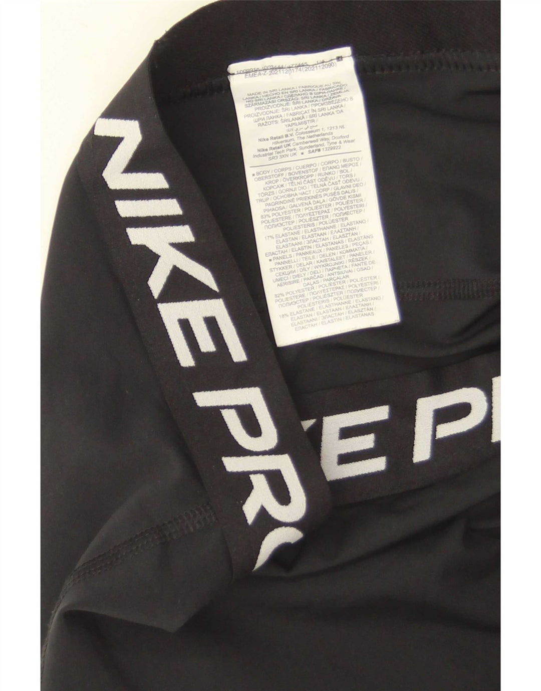 Leggings Nike Feminino UK 14 Grande Poliéster Preto
