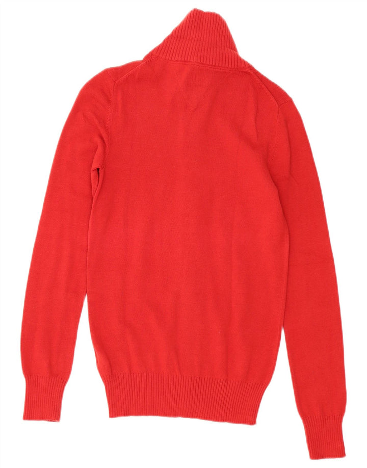 Suéter cardigã masculino Tommy Hilfiger pequeno algodão vermelho