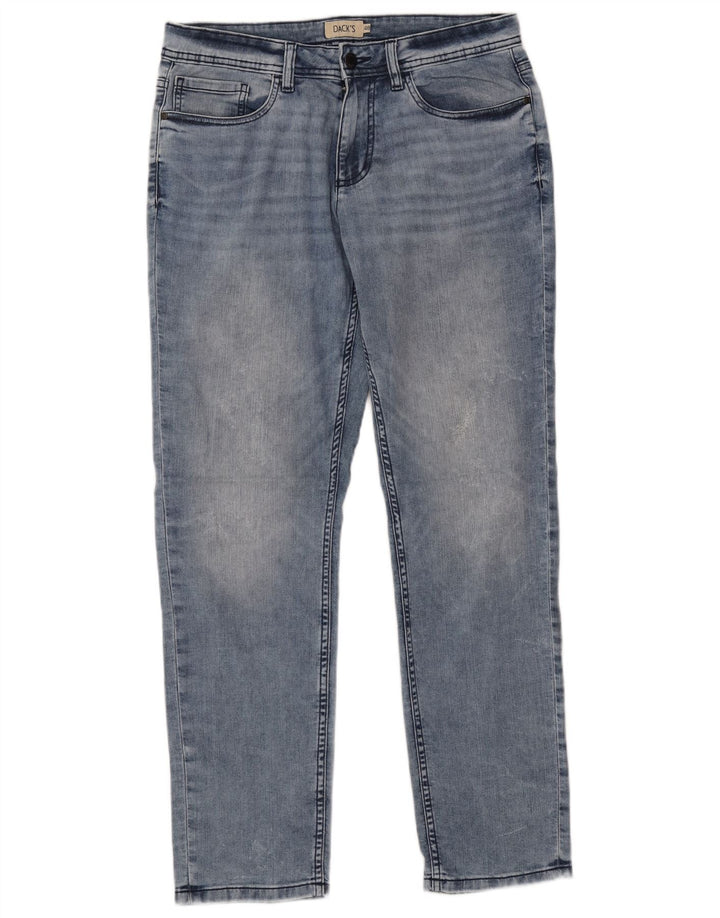 Calça jeans feminina Dack's Tapered IT 48 XL W34 L32 azul algodão