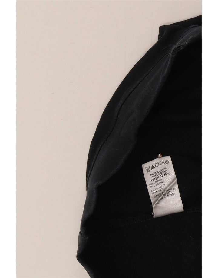 Calça de treino feminina Marks & Spencer Reino Unido 12 algodão azul marinho médio