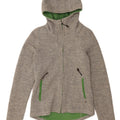 Jaqueta bomber feminina de malha com capuz Bench UK 12 cinza médio acrílico