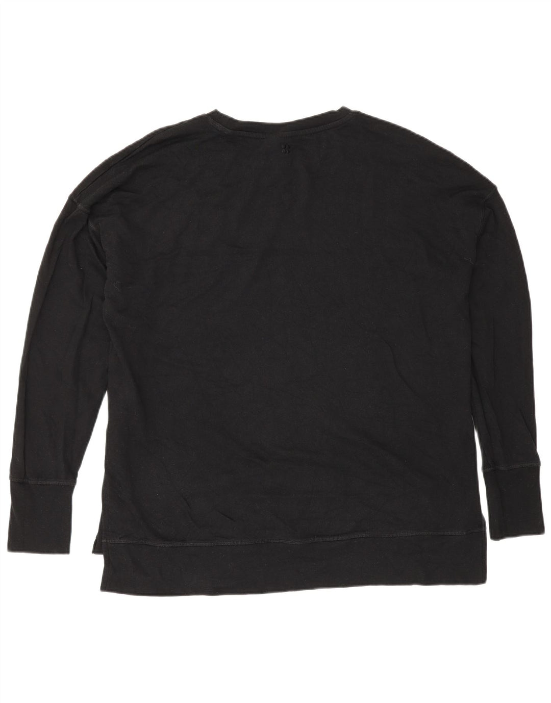 Sweaty Betty feminino oversized moletom Reino Unido 14 algodão preto médio