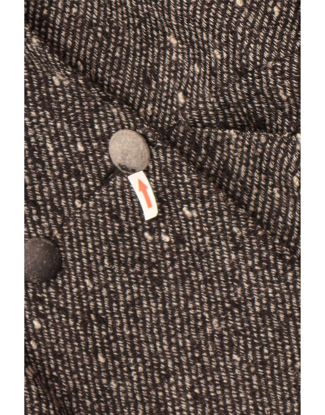 Jaqueta blazer feminina vintage com peito duplo UE 42 grande lã manchada preta