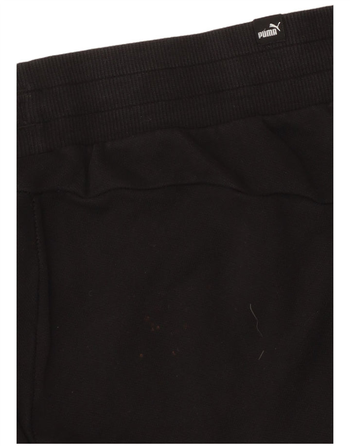 Calça de treino feminina Puma Joggers UK 14 grande poliéster preto