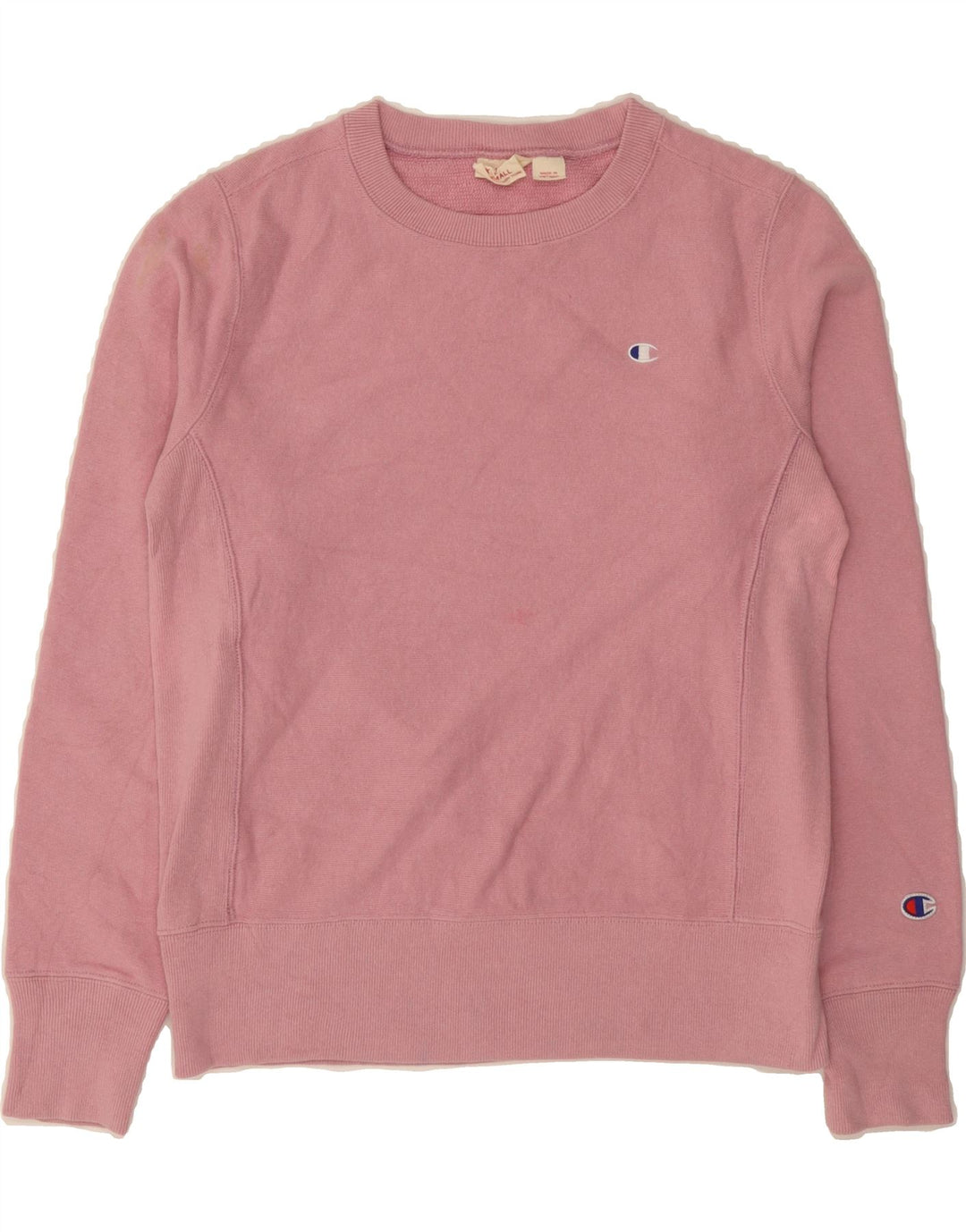 CHAMPION Womens Sweatshirt Jumper UK 6 XS Pink Cotton Vintage Champion and Second-Hand Champion from Messina Hembry 