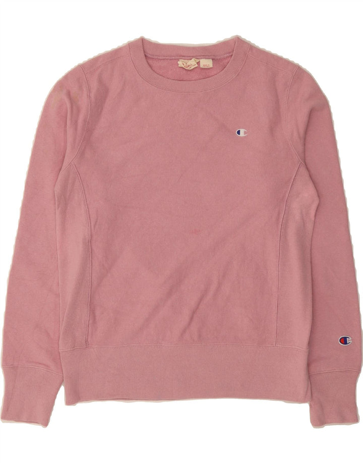 CHAMPION Womens Sweatshirt Jumper UK 6 XS Pink Cotton Vintage Champion and Second-Hand Champion from Messina Hembry 