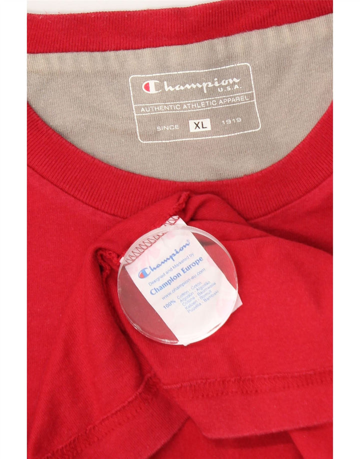 Camiseta masculina Champion Top XL algodão vermelho