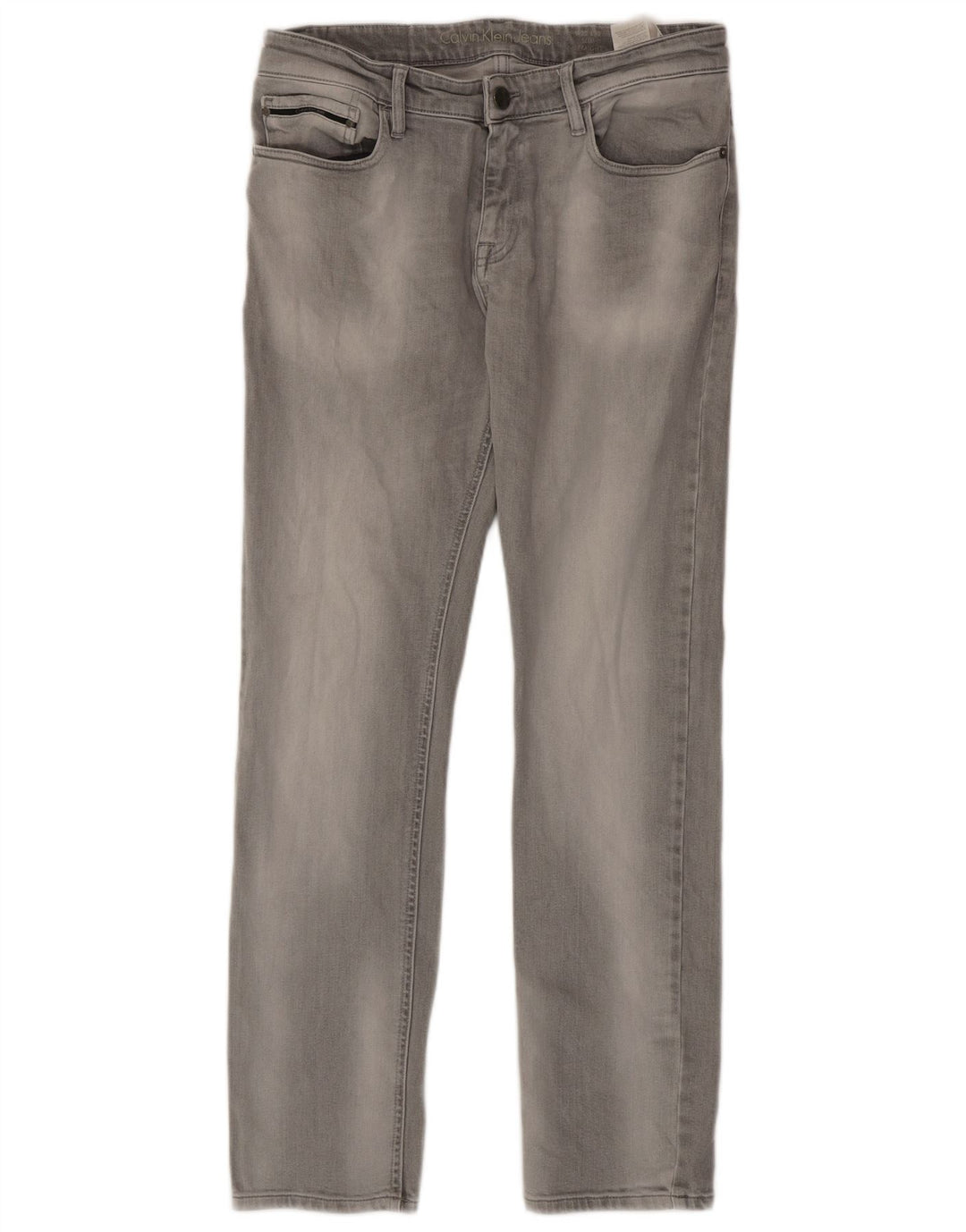 Calvin Klein Masculino Slim Jeans W32 L32 Cinza Algodão