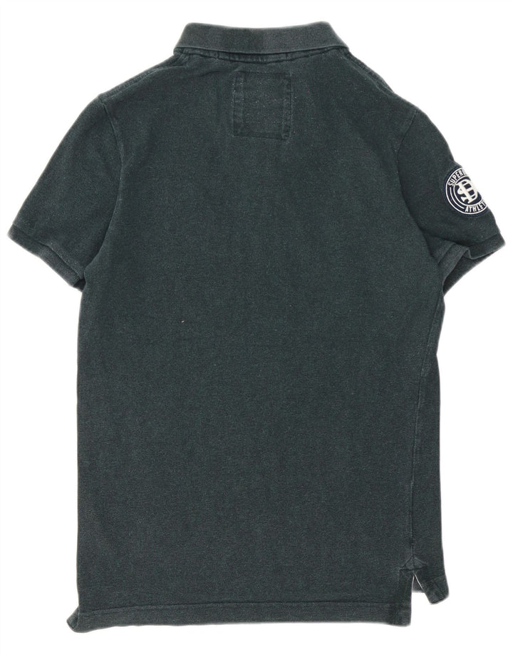 Camisa polo masculina Superdry Graphic verde médio algodão