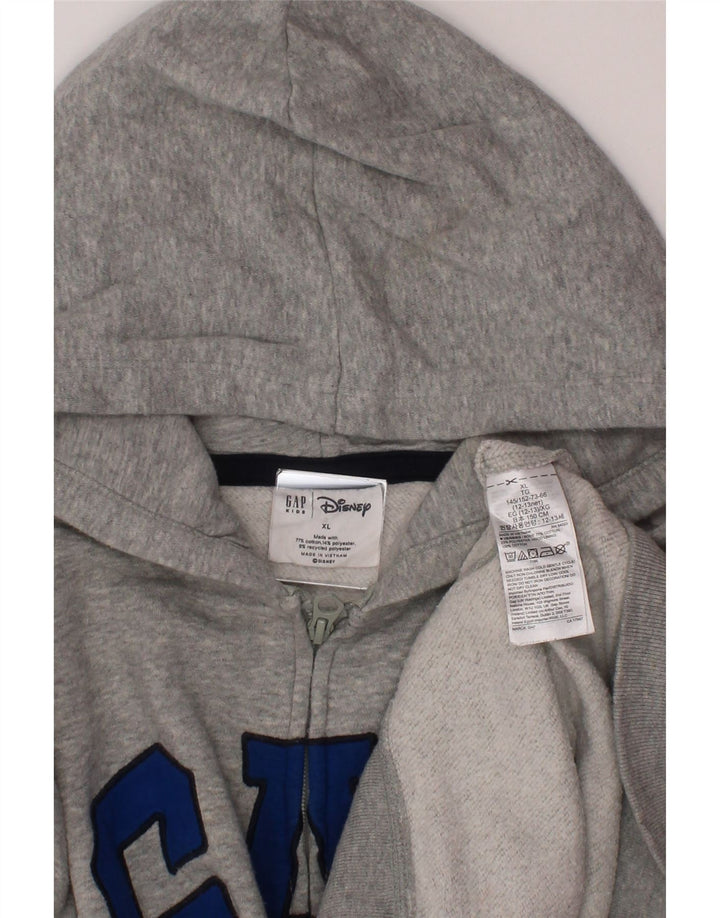 GAP Boys Disney Graphic Zip Hoodie Sweater 12-13 Years XL Grey Cotton Vintage Gap and Second-Hand Gap from Messina Hembry 
