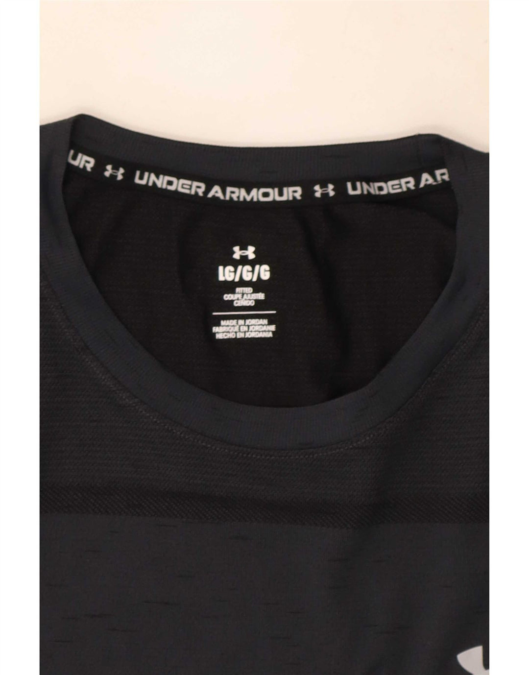 Under Armour Camiseta masculina justa grande cinza manchada