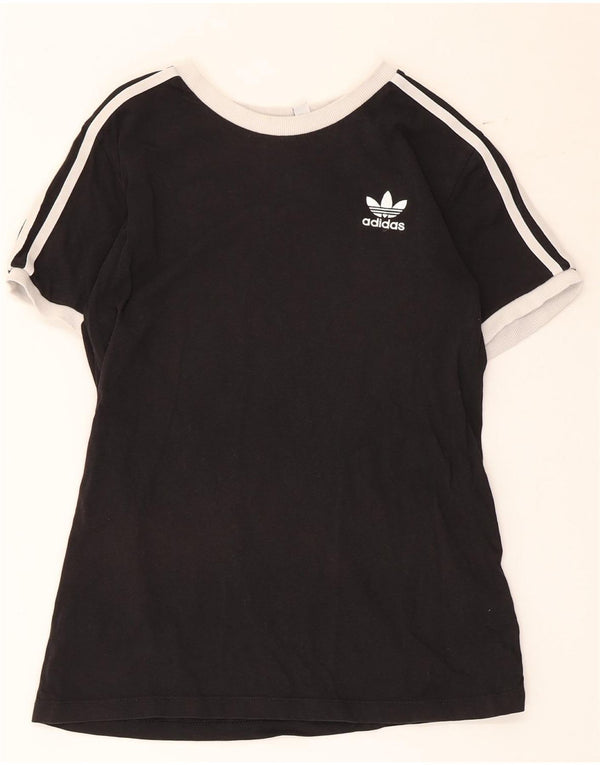 Camiseta feminina Adidas UK 12 médio preto colorblock algodão