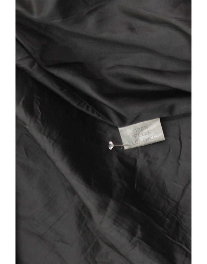 Jaqueta de couro masculina Suprema UK 38 média preta