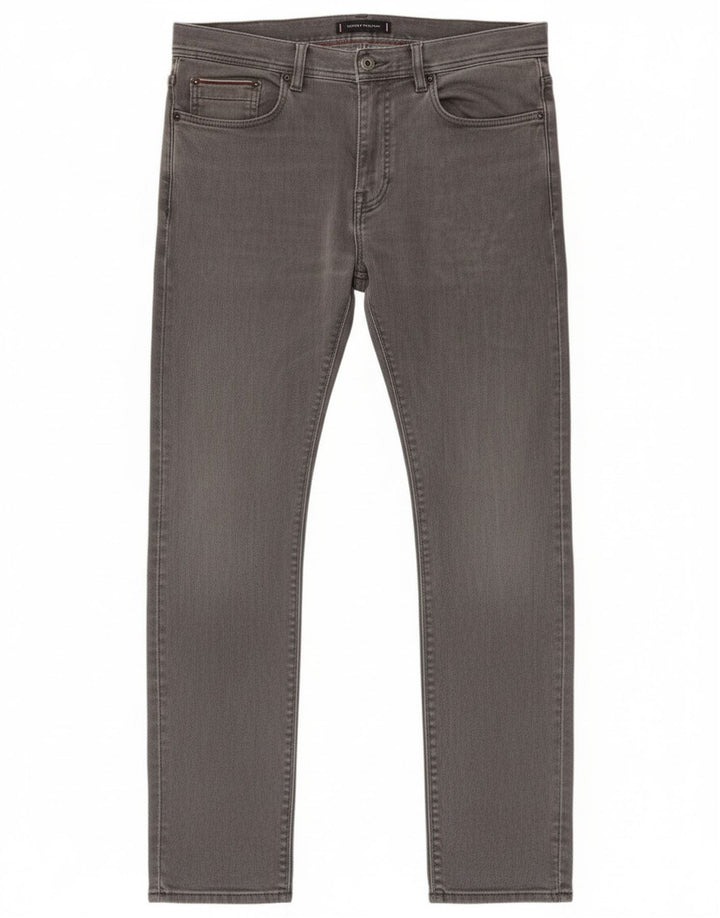Tommy Hilfiger Masculino Bleecker Slim Jeans W32 L32 Cinza Algodão