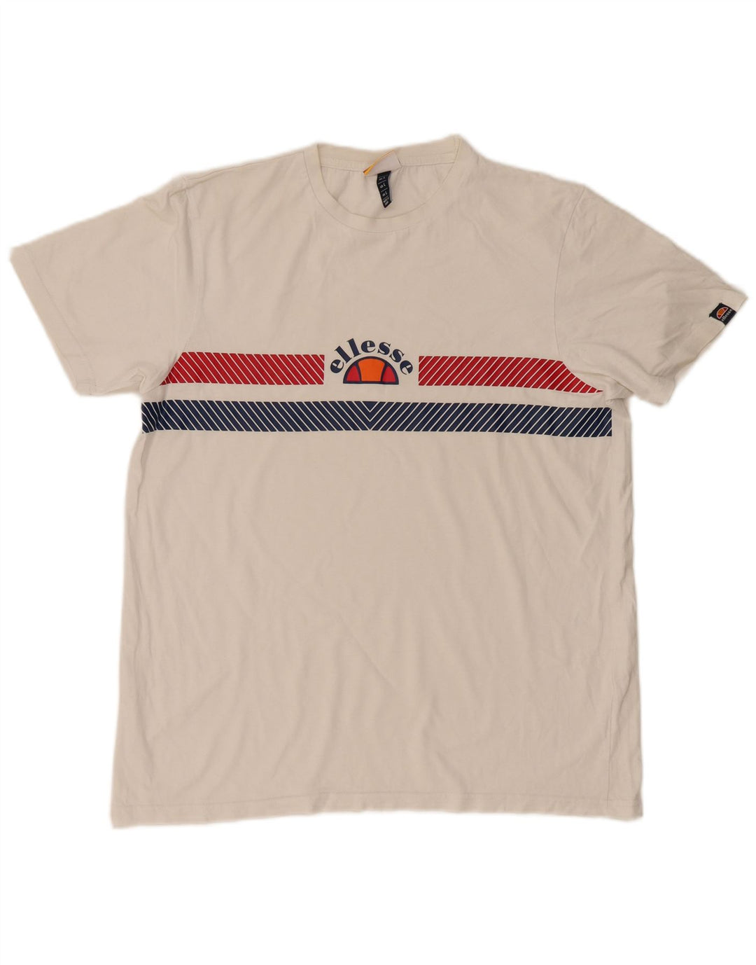 Camiseta masculina ELLESSE grande bloco colorido branco