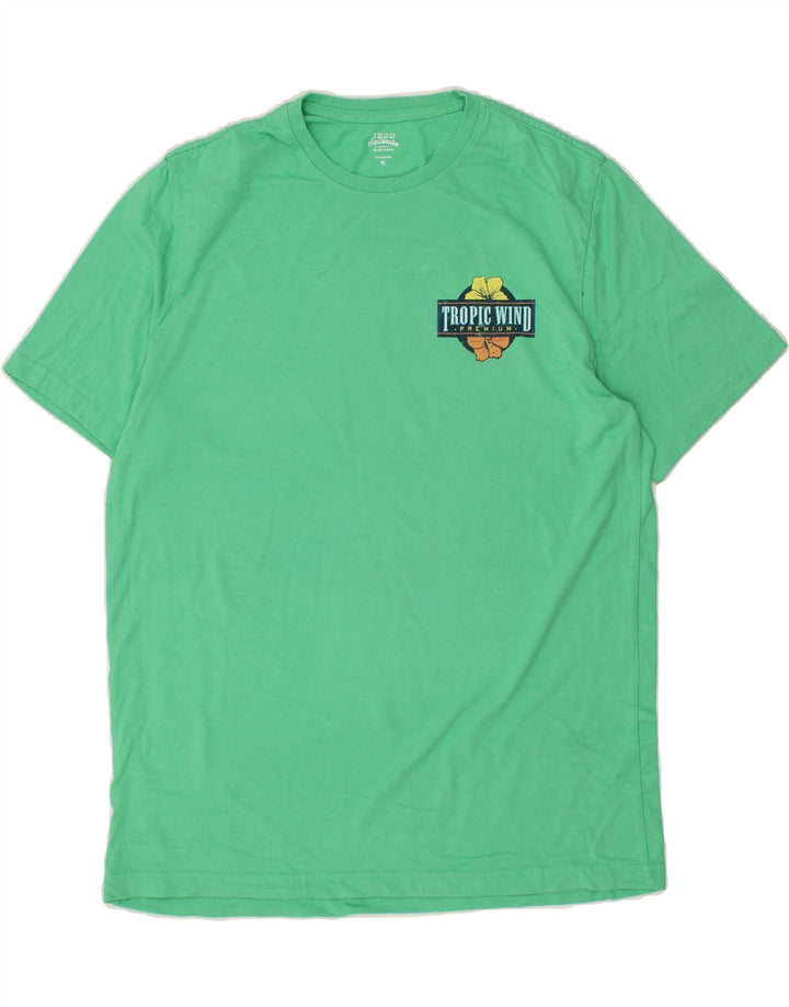 IZOD Mens Honolulu Relaxed Fit Graphic T-Shirt Top XL Green Cotton Vintage Izod and Second-Hand Izod from Messina Hembry 