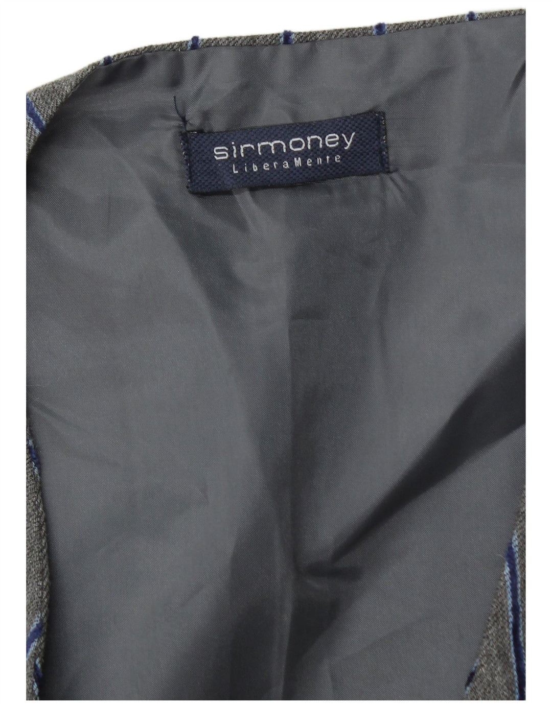 Colete masculino Sirmoney XL poliéster listrado cinza
