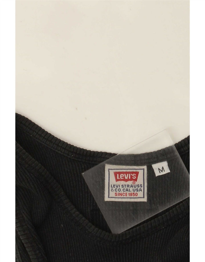 Colete feminino Levi's UK 12 médio algodão preto