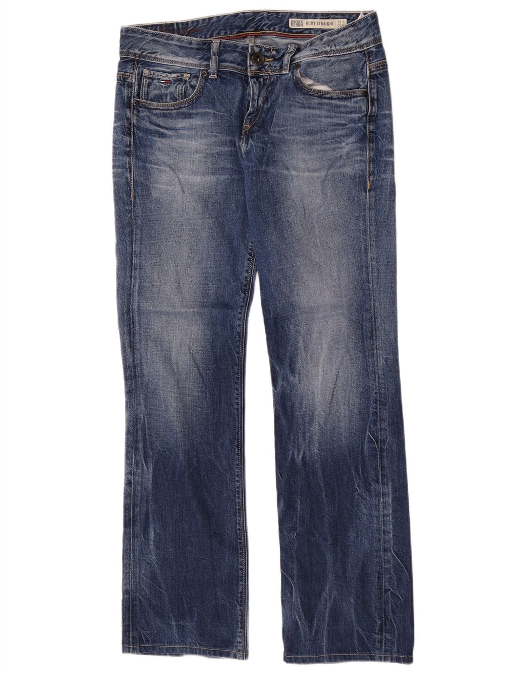 Jeans Tommy Hilfiger Ruby Straight Feminino W30 L32 Azul Algodão