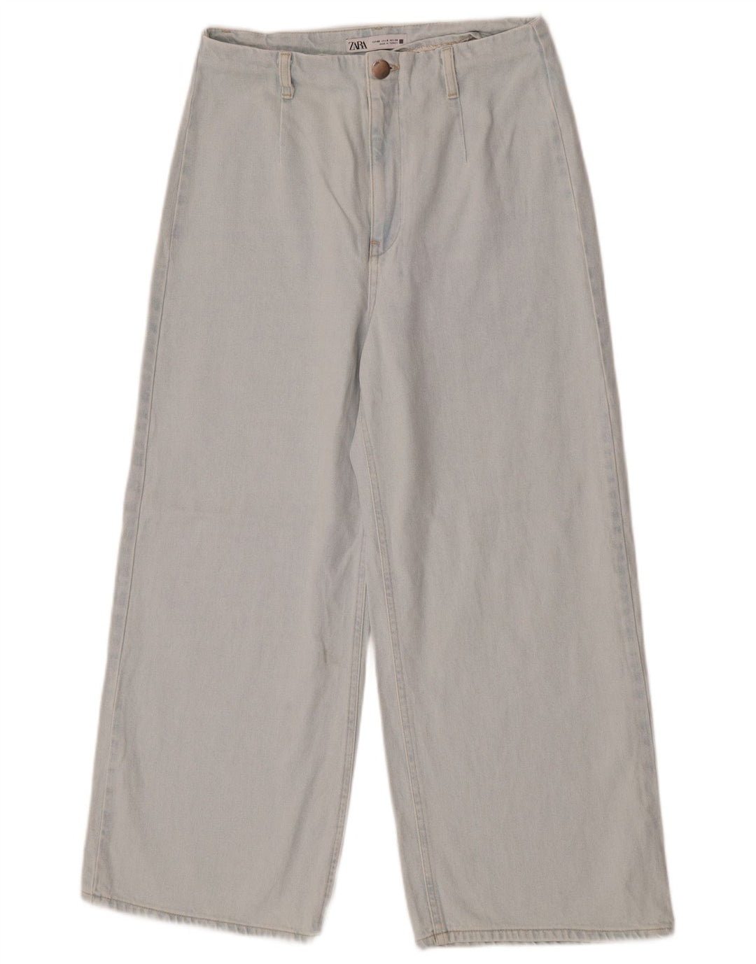 Calça jeans feminina Zara com perna larga EU 40 médio W30 L26 azul