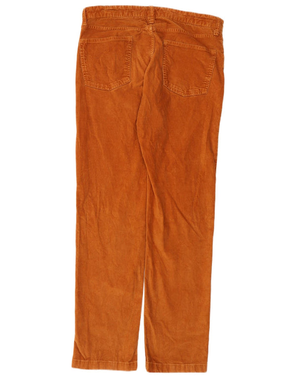 Calça masculina de veludo cotelê Lands End W34 L33 algodão marrom