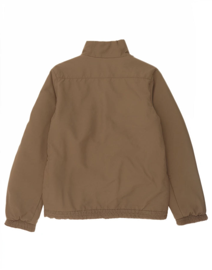 Jaqueta reversível feminina Nike UK 40 grande bloco colorido marrom