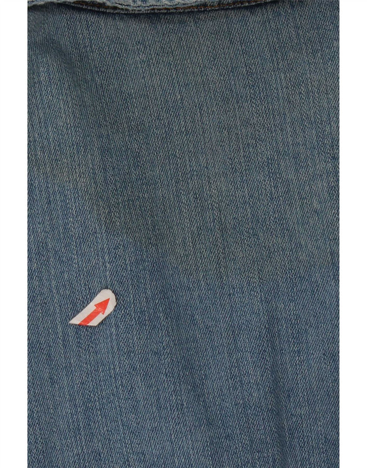 Jaqueta blazer jeans feminina com 3 botões Levi's Reino Unido 16 grande algodão azul