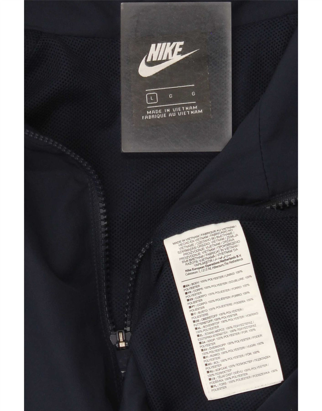 Nike Mens Treino Top Jaqueta Grande Azul Marinho Poliéster Esportes
