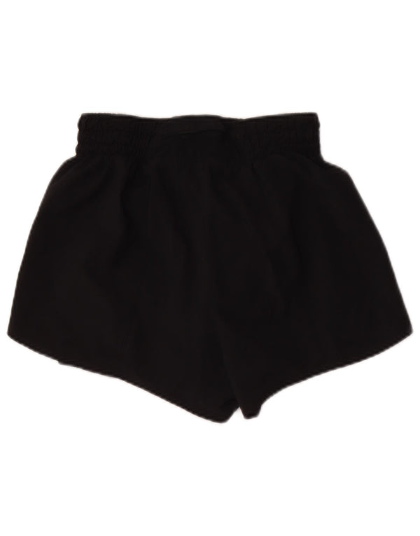 Shorts esportivos femininos Nike Dri Fit UK 8 pequenos poliéster preto
