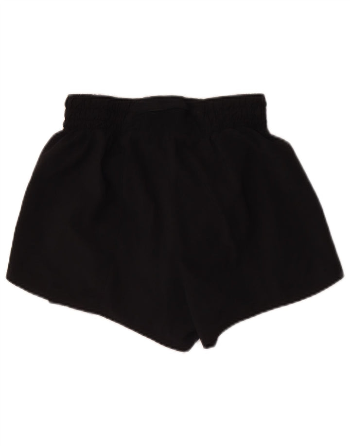 Shorts esportivos femininos Nike Dri Fit UK 8 pequenos poliéster preto