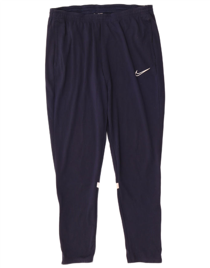 Calça de treino masculina Nike Dri Fit médio azul marinho poliéster