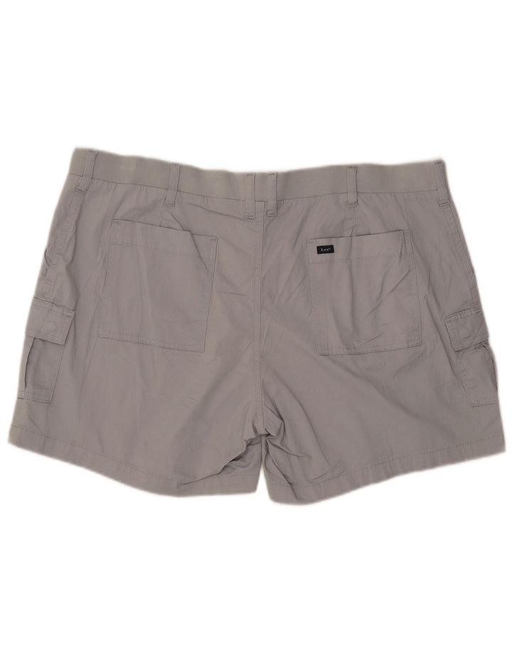 Shorts cargo feminino LEE regular fit cintura média US 22 3XL W42 algodão cinza