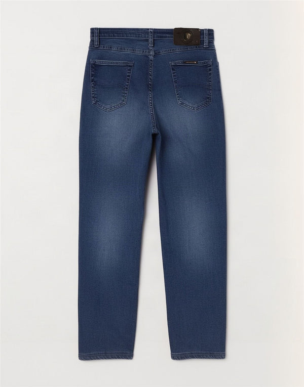 Trussardi Calça jeans feminina cintura alta W30 L26 algodão azul