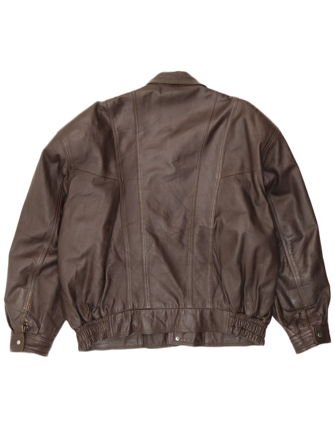 Jaqueta masculina de couro bomber Hohenstein UK 44 2XL couro marrom