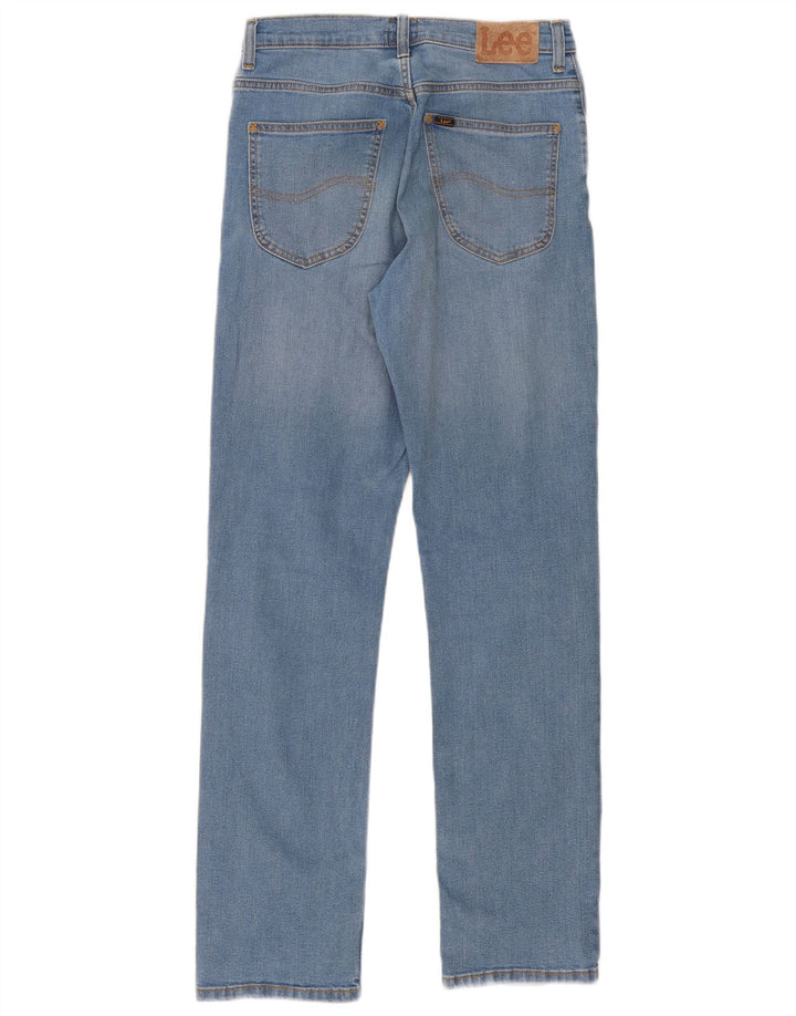 Lee Mens Brooklyn Straight Jeans W30 L32 Azul Algodão
