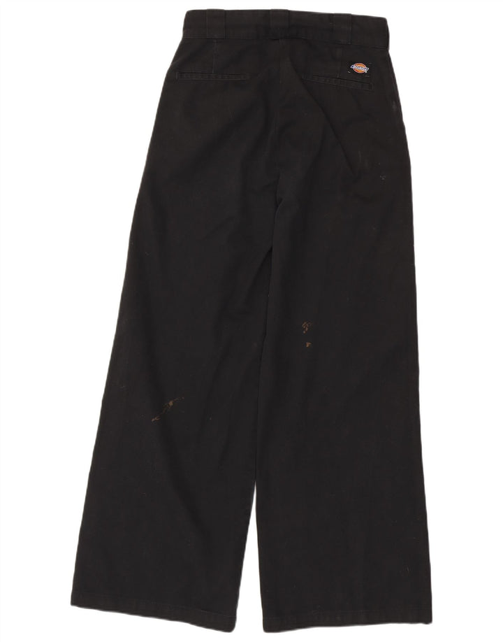 Calça Chino feminina Dickies com perna larga W26 L28 poliéster preto