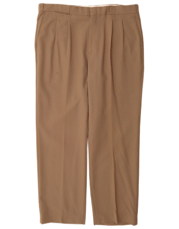 Calça Chino Masculina Farah Pegged W38 L31 Poliéster Bege