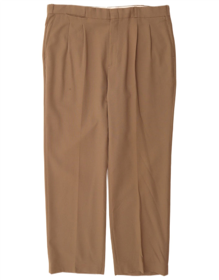 Calça Chino Masculina Farah Pegged W38 L31 Poliéster Bege